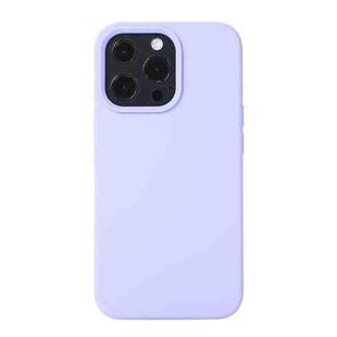 For iPhone 14 Pro Liquid Silicone Phone Case (Purple)