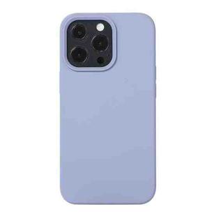 For iPhone 14 Pro Liquid Silicone Phone Case (Lavender Grey)