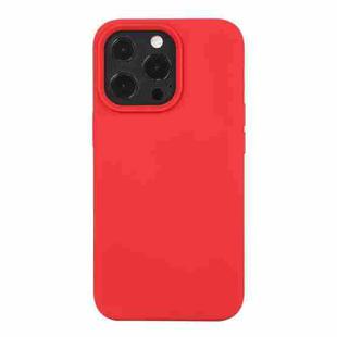 For iPhone 14 Pro Liquid Silicone Phone Case (Carmine Red)