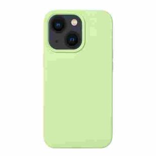 For iPhone 14 Plus Liquid Silicone Phone Case  (Matcha Green)