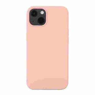 For iPhone 14 Plus Liquid Silicone Phone Case  (Sand Pink)