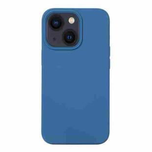 For iPhone 14 Plus Liquid Silicone Phone Case  (Blue)