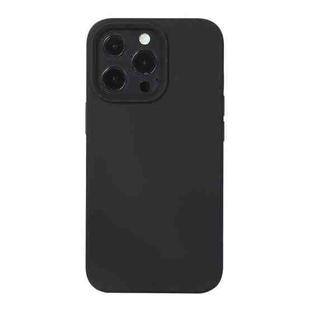 For iPhone 14 Pro Max Liquid Silicone Phone Case (Black)