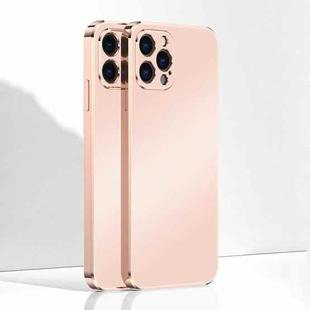 Ultra Thin Electroplated Frosted TPU Phone Case For iPhone 13 Pro(Pink)