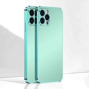 Ultra Thin Electroplated Frosted TPU Phone Case For iPhone 13 Pro(Light Green)