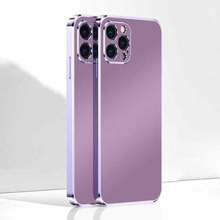 Ultra Thin Electroplated Frosted TPU Phone Case For iPhone 13 Pro Max(Purple)