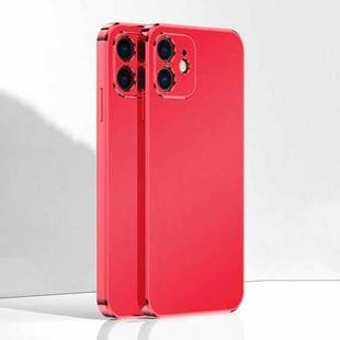 Ultra Thin Electroplated Frosted TPU Phone Case For iPhone 12 mini(Red)