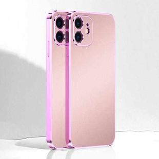 Ultra Thin Electroplated Frosted TPU Phone Case For iPhone 12 mini(Pink)