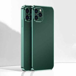 Ultra Thin Electroplated Frosted TPU Phone Case For iPhone 11 Pro(Dark Green)