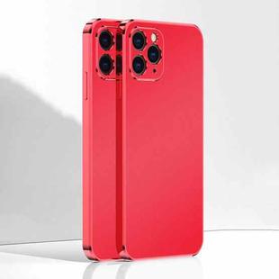 Ultra Thin Electroplated Frosted TPU Phone Case For iPhone 11 Pro Max(Red)