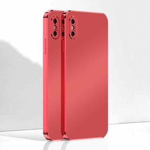 Ultra Thin Electroplated Frosted TPU Phone Case For iPhone X(Red)