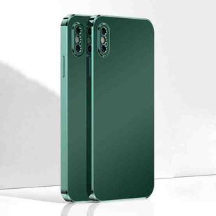 Ultra Thin Electroplated Frosted TPU Phone Case For iPhone X(Dark Green)
