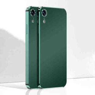Ultra Thin Electroplated Frosted TPU Phone Case For iPhone XR(Dark Green)