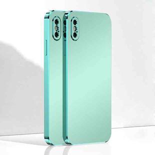 Ultra Thin Electroplated Frosted TPU Phone Case For iPhone XS(Light Green)