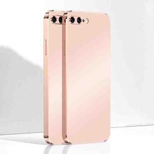 Ultra Thin Electroplated Frosted TPU Phone Case For iPhone 8 Plus / 7 Plus(Pink)