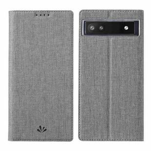 For Google Pixel 6a ViLi DMX Series Shockproof Magnetic Flip Leather Phone Case(Grey)