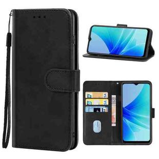 For OPPO A57 4G Leather Phone Case(Black)