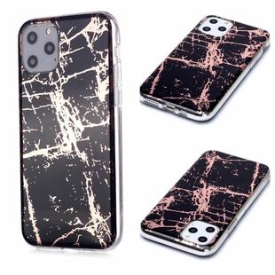 For iPhone 11 Pro For  iPhone 11 Pro Plating Marble Pattern Soft TPU Protective Case(Black Gold)