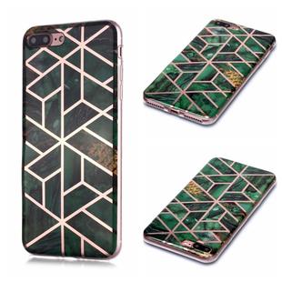 For iPhone 7 Plus / 8 Plus Plating Marble Pattern Soft TPU Protective Case(Green)
