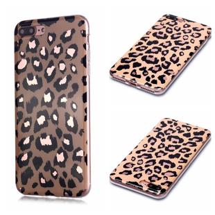 For iPhone 7 Plus / 8 Plus Plating Marble Pattern Soft TPU Protective Case(Leopard)