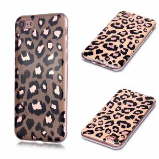 For iPhone 6 Plus / 6s Plus Plating Marble Pattern Soft TPU Protective Case(Leopard)