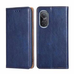 For Huawei nova 9 SE 4G Gloss Oil Solid Color Magnetic Flip Leather Phone Case(Blue)