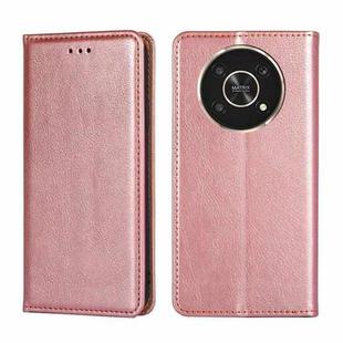 For Honor X30 Gloss Oil Solid Color Magnetic Flip Leather Phone Case(Rose Gold)