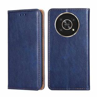 For Honor X30 Gloss Oil Solid Color Magnetic Flip Leather Phone Case(Blue)