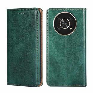 For Honor X30 Gloss Oil Solid Color Magnetic Flip Leather Phone Case(Green)