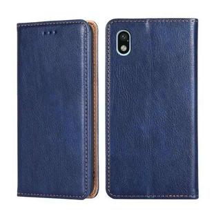 For Sony Xperia Ace III Gloss Oil Solid Color Magnetic Flip Leather Phone Case(Blue)