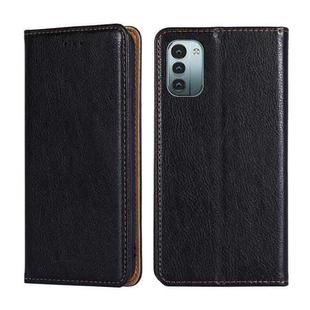 For Nokia G21 / G11 Gloss Oil Solid Color Magnetic Flip Leather Phone Case(Black)