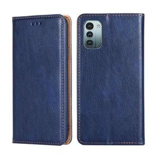 For Nokia G21 / G11 Gloss Oil Solid Color Magnetic Flip Leather Phone Case(Blue)