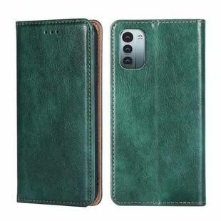 For Nokia G21 / G11 Gloss Oil Solid Color Magnetic Flip Leather Phone Case(Green)