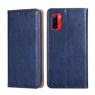 For Ulefone Note 12P Gloss Oil Solid Color Magnetic Flip Leather Phone Case(Blue)