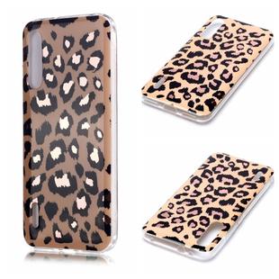 For Xiaomi Mi CC9e / Mi A3 Plating Marble Pattern Soft TPU Protective Case(Leopard)