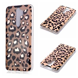 For Xiaomi Redmi Note 8 Pro Plating Marble Pattern Soft TPU Protective Case(Leopard)