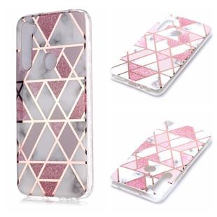 For Xiaomi Redmi Note 8 Plating Marble Pattern Soft TPU Protective Case(Pink)