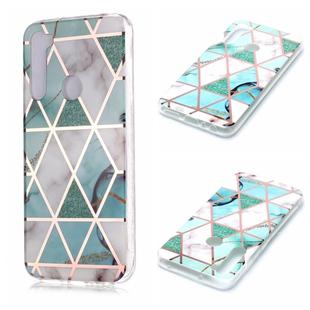 For Xiaomi Redmi Note 8 Plating Marble Pattern Soft TPU Protective Case(Green White)