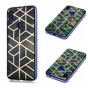 For Xiaomi Redmi Note 7 Plating Marble Pattern Soft TPU Protective Case(Green)