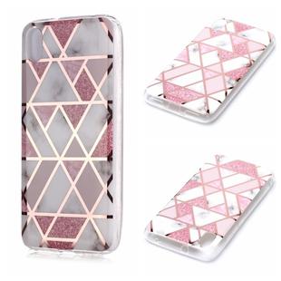 For Xiaomi Redmi 7A Plating Marble Pattern Soft TPU Protective Case(Pink)