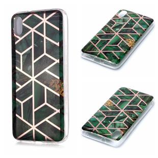 For Xiaomi Redmi 7A Plating Marble Pattern Soft TPU Protective Case(Green)