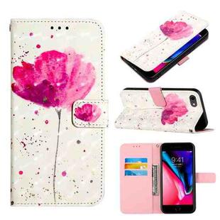 3D Painting Horizontal Flip Leather Case For iPhone 6s/6/7/8/SE 2020/SE 2022 (A Flower)