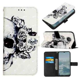 For Nokia G20/G10 3D Painting Horizontal Flip Leather Case(Skull)