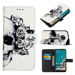 For Nokia G50 3D Painting Horizontal Flip Leather Case(Skull)