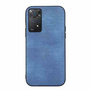 For Xiaomi Redmi Note 11 Pro Brugg Texture PU Shockproof Phone Case(Blue)