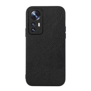 For Xiaomi 12 / 12X Falette Texture PU Shockproof Phone Case(Black)
