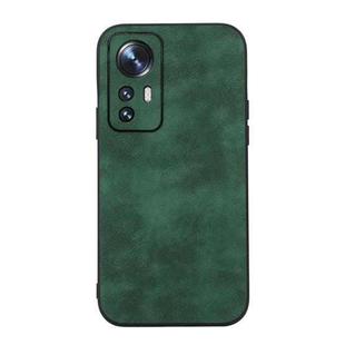 For Xiaomi 12 Pro Morocco Texture PU Shockproof Phone Case(Green)