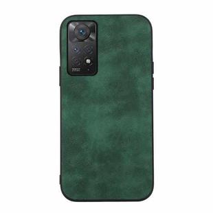 For Xiaomi Redmi Note 11 Pro Morocco Texture PU Shockproof Phone Case(Green)