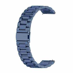 For Huawei GT 3 Pro 43mm Three-bead Metal Steel Watch Band(Blue)