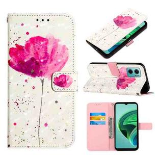 For Xiaomi Redmi 10 Prime+ 5G/Redmi Note 11E 3D Painting Horizontal Flip Leather Case(A Flower)